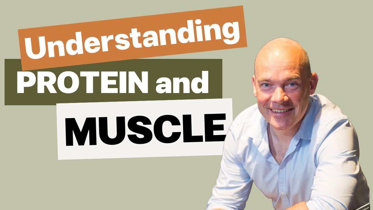 Understanding Protein and Muscle header image featuring Professor Luc Van Loon Prof. Luc van Loon smiling, with episode title Understanding Protein and Muscle